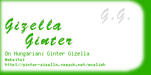 gizella ginter business card